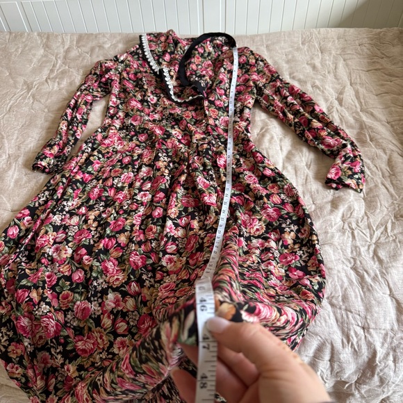 Vintage Lanz Originals Floral Midi Dress Size 6 - Picture 8 of 10
